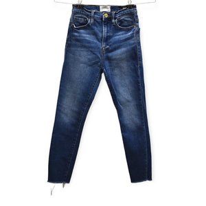 Frame Jeans 25 Womens All High Rise Cigarette Denim Skinny Cotton Blend